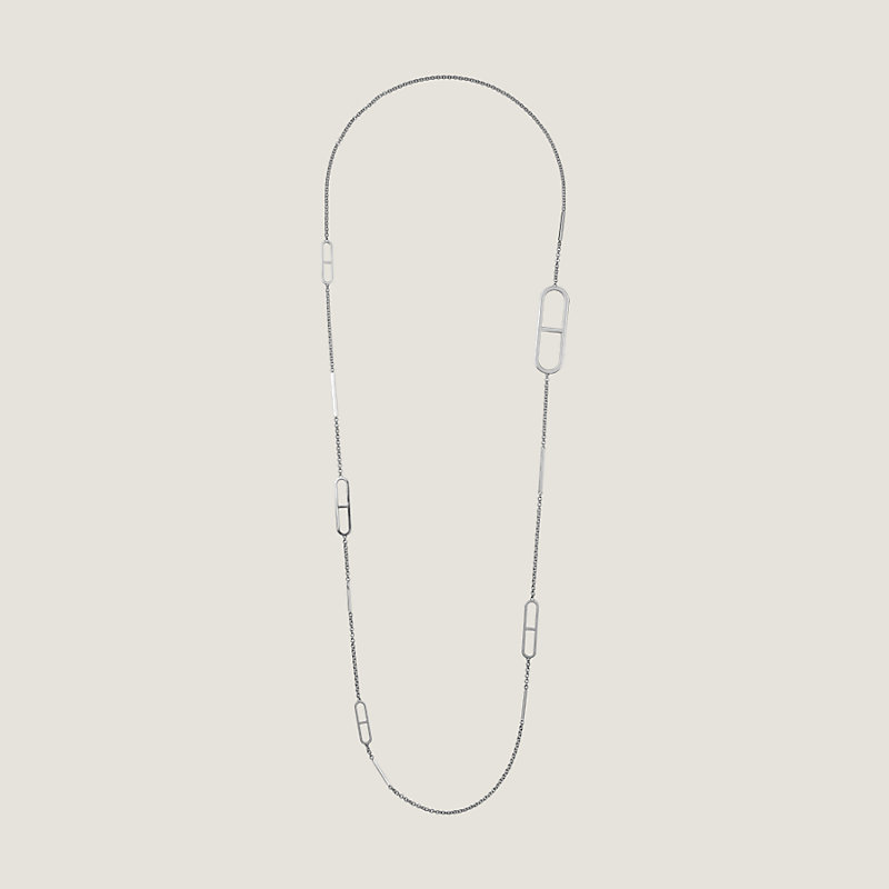 【エレガントに】HERMESE ver Chaine d'ancre long necklace Hermes Sterling Silver Ever Chaine d'Ancre Long Necklace